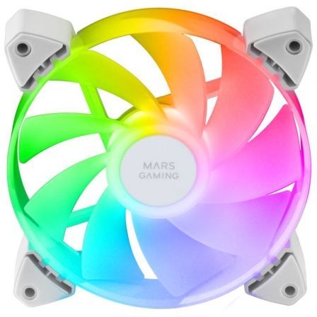 Mars Gaming Kit 3 Ventiladores MF-3ARW ARGB Blanco 120mm Aspas Invertidas